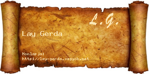 Lay Gerda névjegykártya